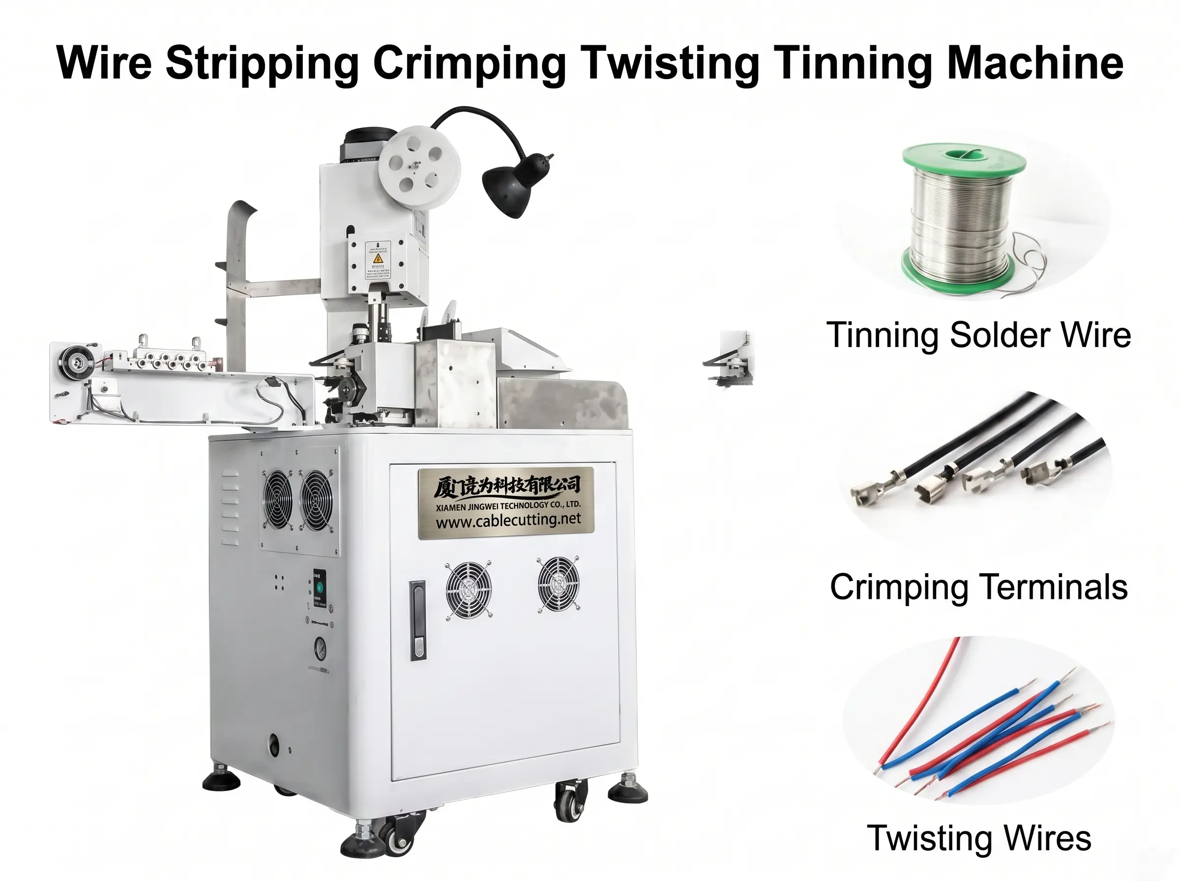 WPM-151 Mesin Automatik Crimp, Pulas & Timah Kabel Sebelah | Penyelesaian Wayar Berkualiti Tinggi