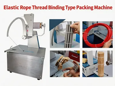 Mesin Strapping Automatik untuk Pengikatan Bunga Sayuran - Mesin Pembungkusan Jenis Ikatan Tali Elastik JW-ERTB - Penggulungan & Pengikatan Kabel