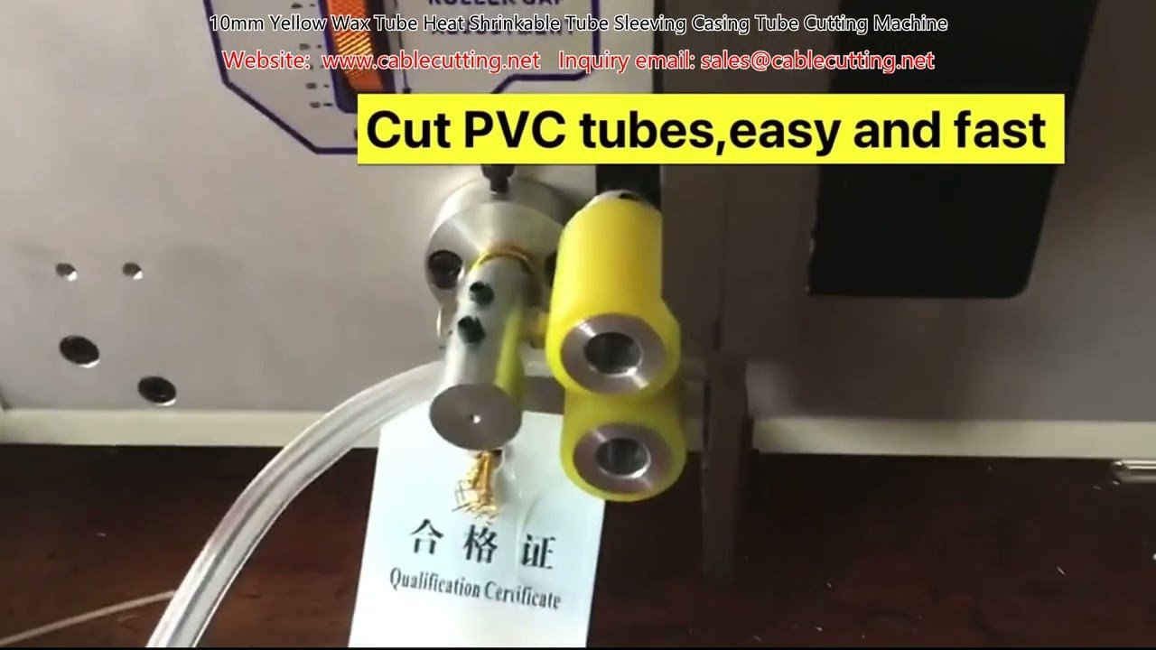 Mesin Pemotong Tiub Pengecutan Haba Lilin Kuning 10mm – Automasi Sleeving & Casing Kabel