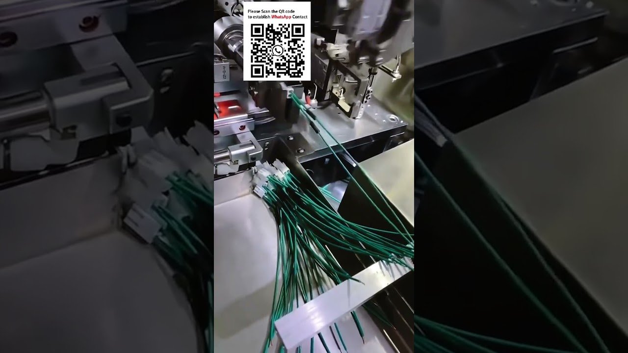 Mesin Crimping Terminal Automatik Penuh dengan Pemasangan Perumah & Tiub Pengecutan Haba