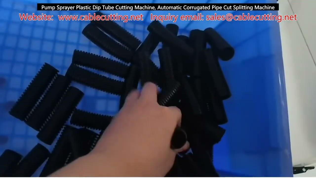 Mesin Pemotong Tiub Celup Plastik Pam Sembur, Mesin Pemotong & Pembelah Paip Beralun Automatik