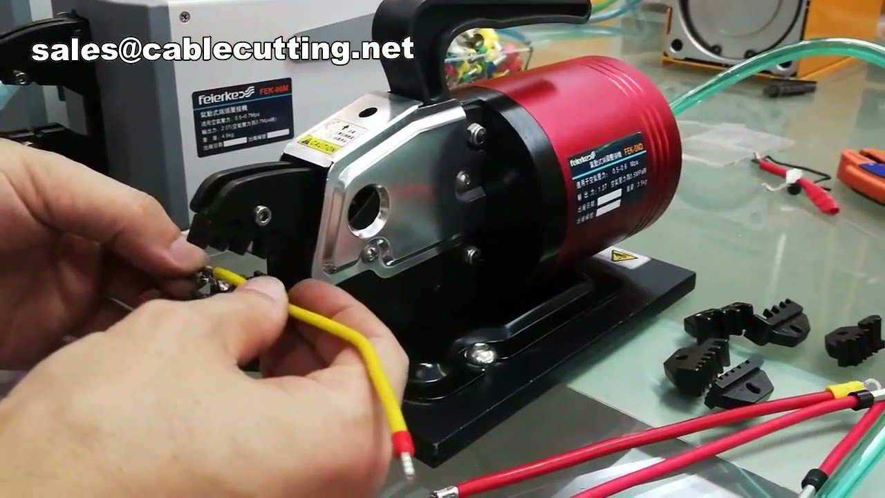 Mesin Crimp Terminal Gelang Bertebat Pneumatik | Pemprosesan Wayar Automatik