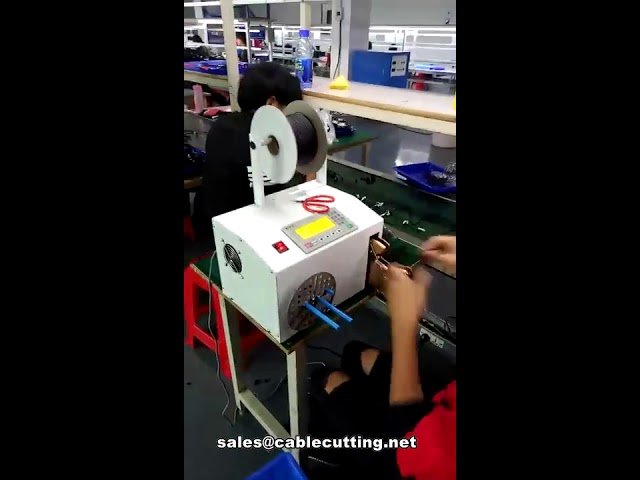 Mesin Lilit & Ikat Kabel Automatik untuk Kord Kuasa AC/DC & Talian Fon Kepala