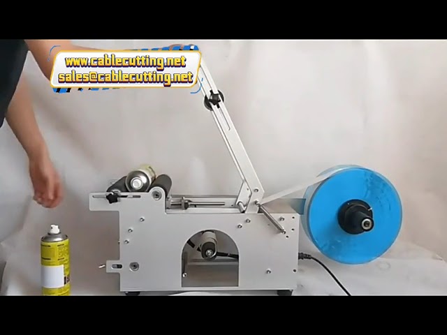 MT-50 Mesin Pelabel Manual Meja – Untuk Botol Kaca Bulat, PET, dan Tin Bir dengan Pencetak Tarikh