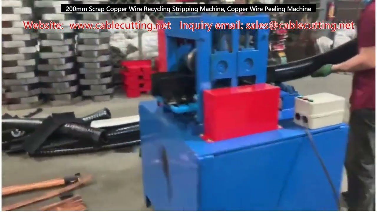 Mesin Pengupas Wayar Tembaga 200mm – Kitar Semula Skrap Automatik