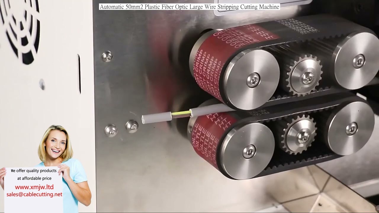 Mesin Automatik Kupas dan Potong Wayar Gentian Optik Plastik Besar 50mm²