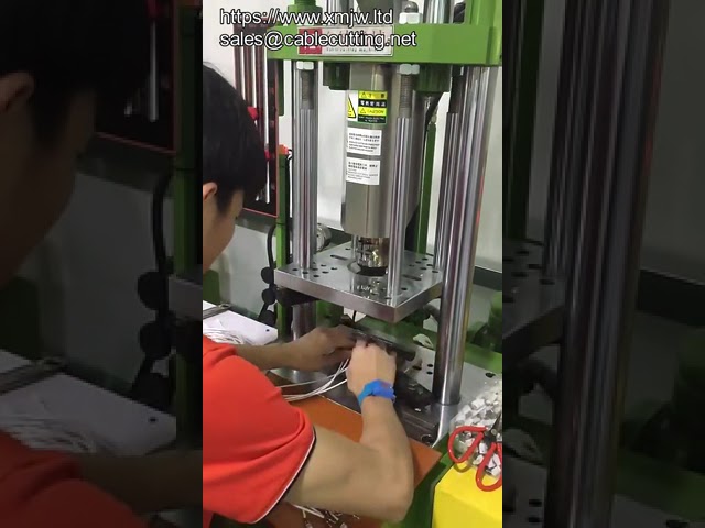 Mesin Pengacuan Suntikan Menegak Plastik untuk Kepala Kabel Audio & USB – Pengapit Ketepatan Tinggi