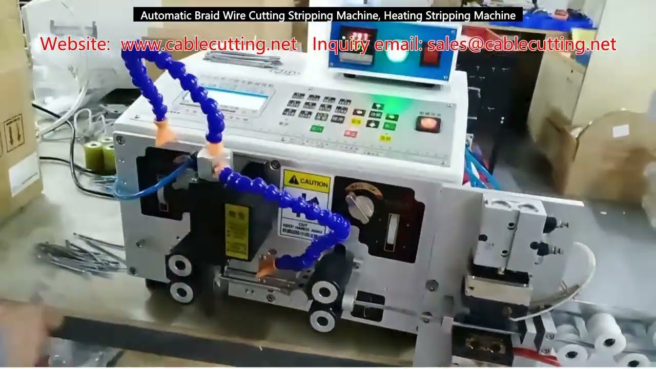 Mesin Pemotong & Penanggal Wayar Jalinan Automatik dengan Pemanasan