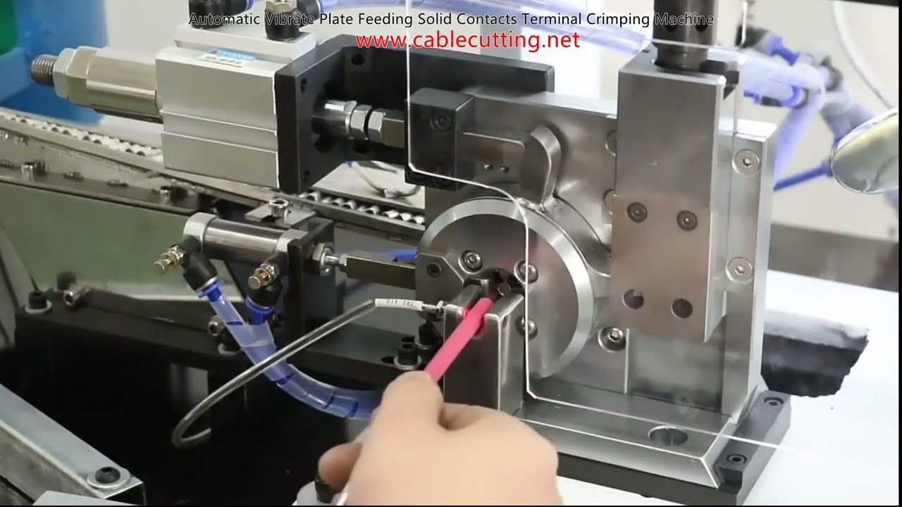 Mesin Crimping Terminal Automatik dengan Pemakanan Plat Getaran untuk Kontak Pepejal