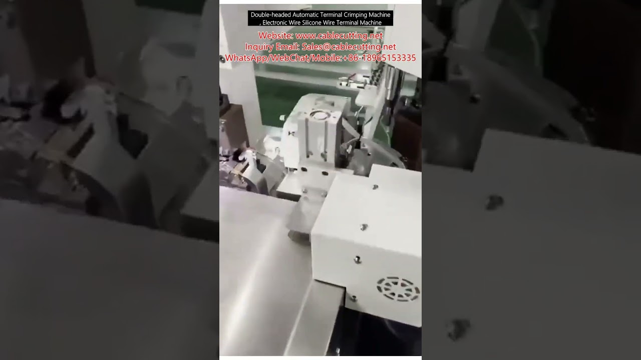 Mesin Crimping Terminal Automatik Dua Kepala untuk Dawai Elektronik & Silikon