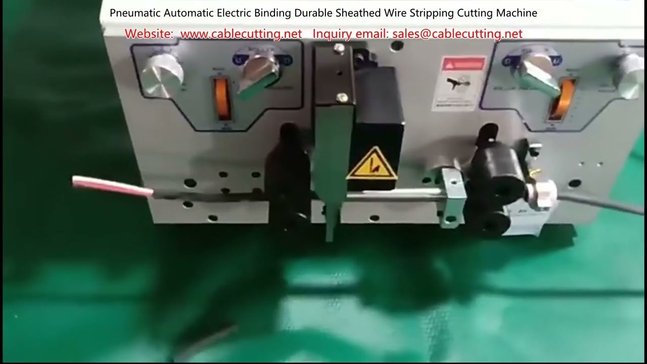 Mesin Penanggalkan & Pemotong Kabel Bersarung Pneumatik Automatik Tahan Lasak