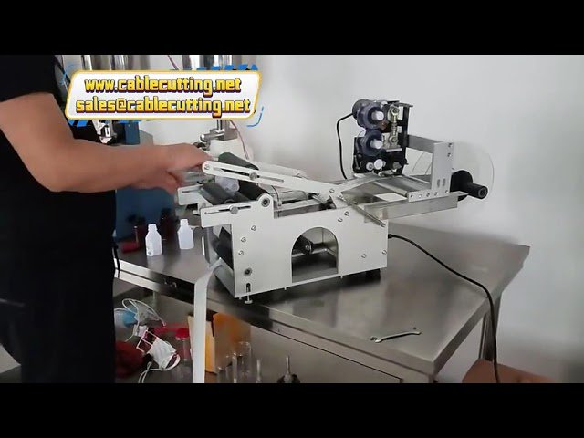Mesin Pelabelan Botol Bulat PET & Kaca untuk Botol Wain dengan Pencetak Kod Tarikh & Batch