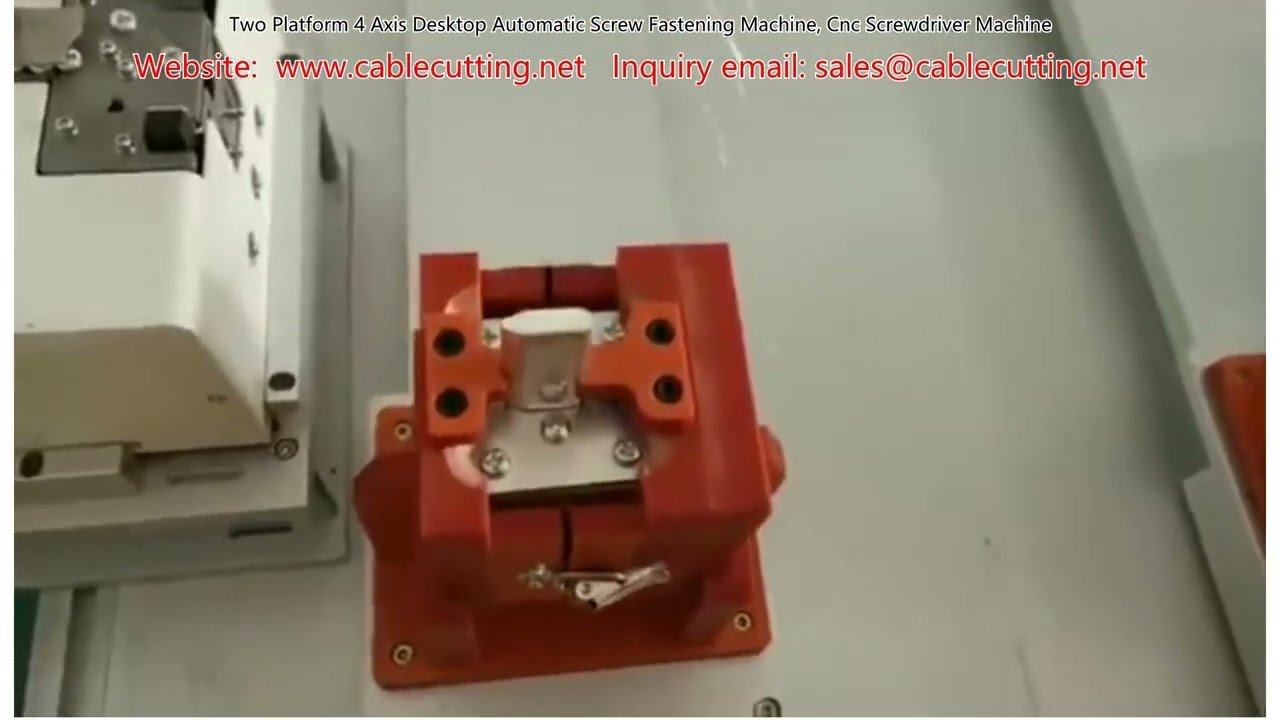 Mesin Skru Automatik 4 Paksi Desktop Dua Platform, Pemutar Skru CNC Meja