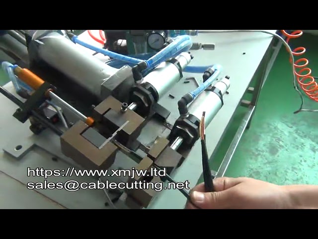 Mesin Penjalur Kabel Pneumatik Semi-Automatik – Alat Pengupas Wayar Elektrik